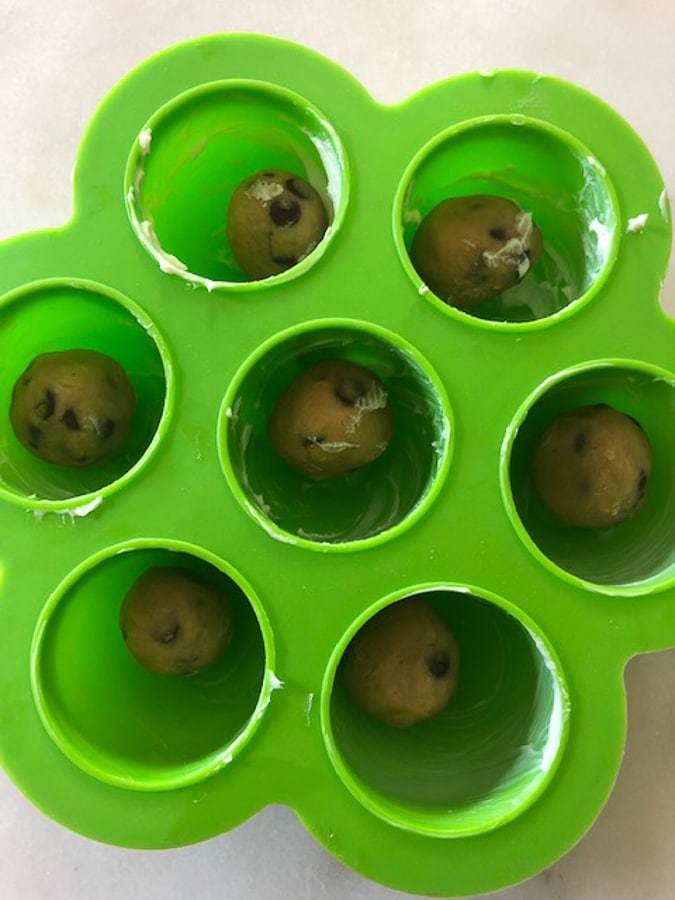 cookie dough in egg bite molds
