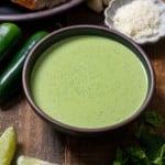 peruvian green sauce in bowl