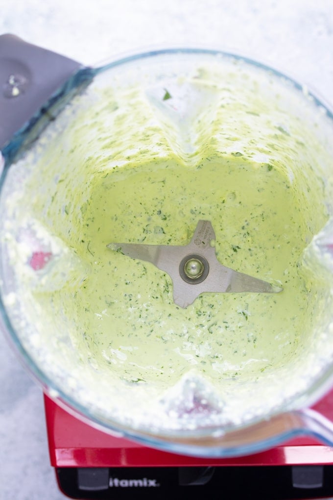 blended peruvian green sauce