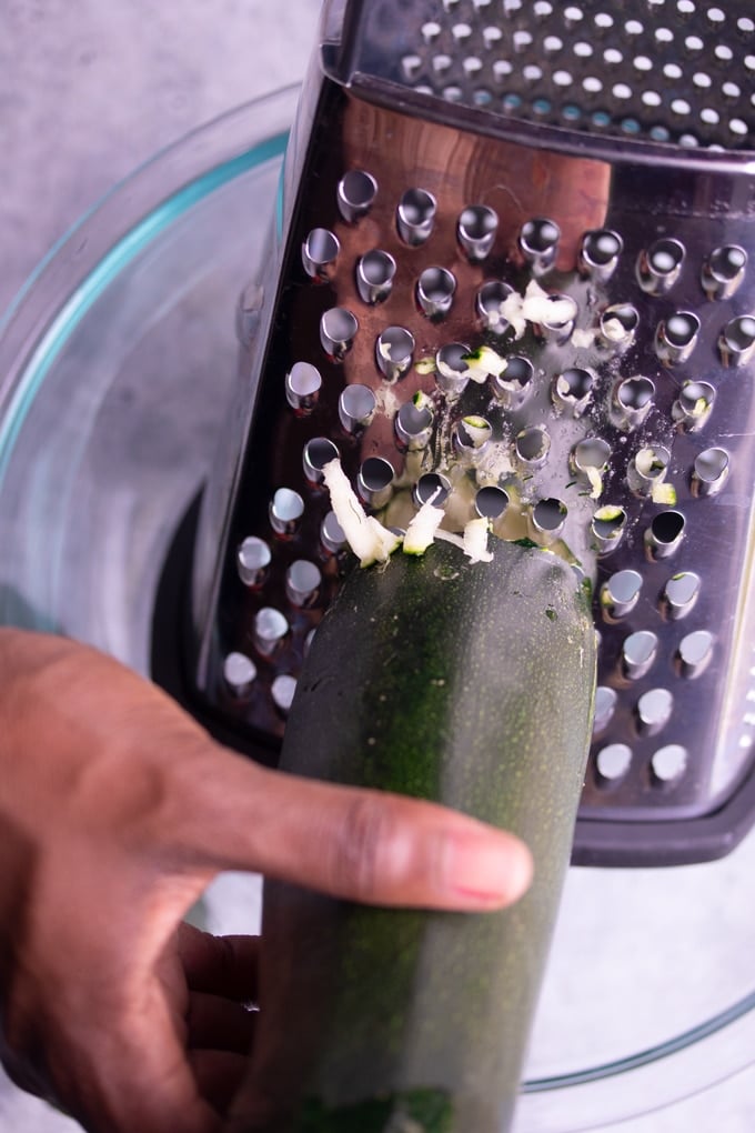 grating zucchini