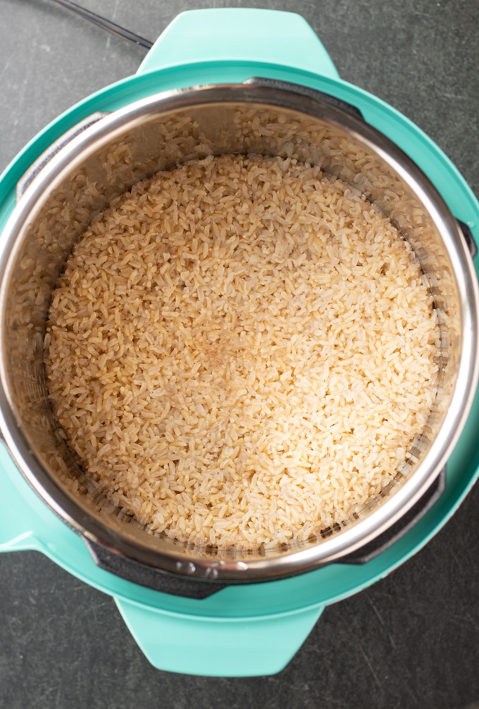 cooked brown rice in instant pot