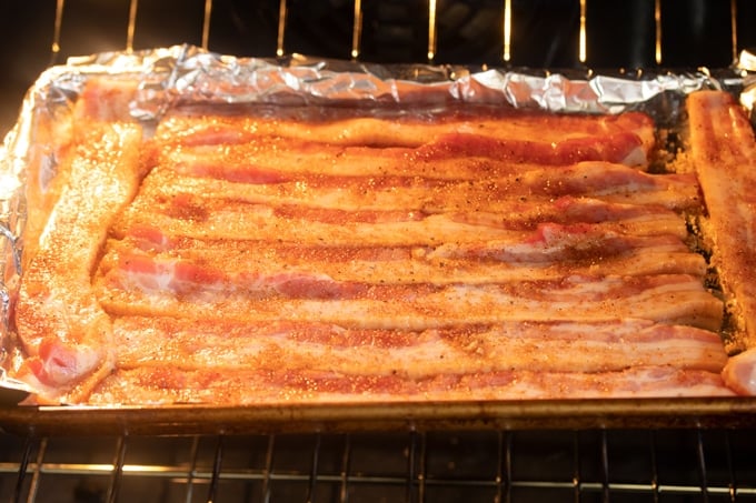 million dollar bacon in the oven