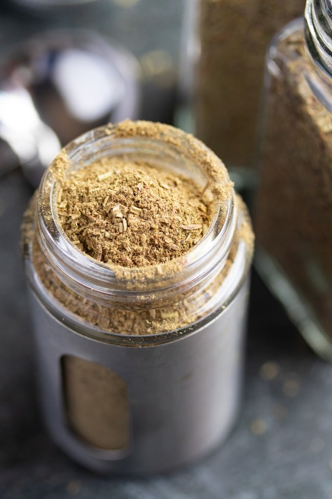 poultry seasoning in a spice jar