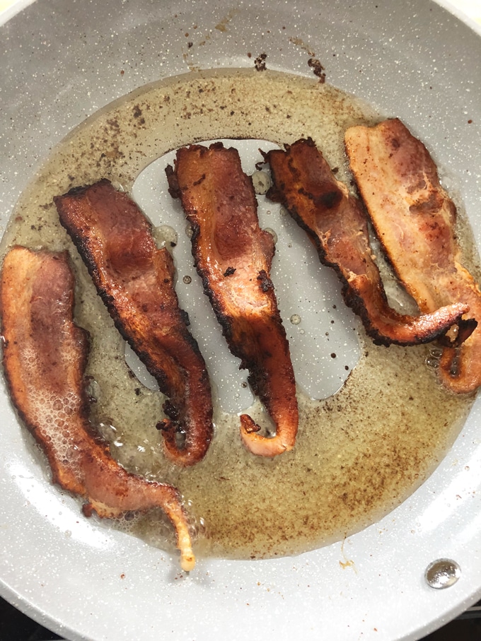 bacon in a skillet 