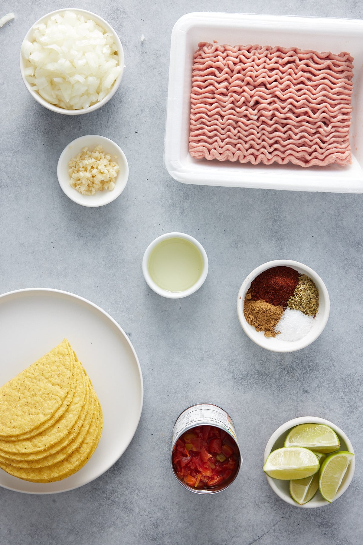 ingredients for turkey tacos