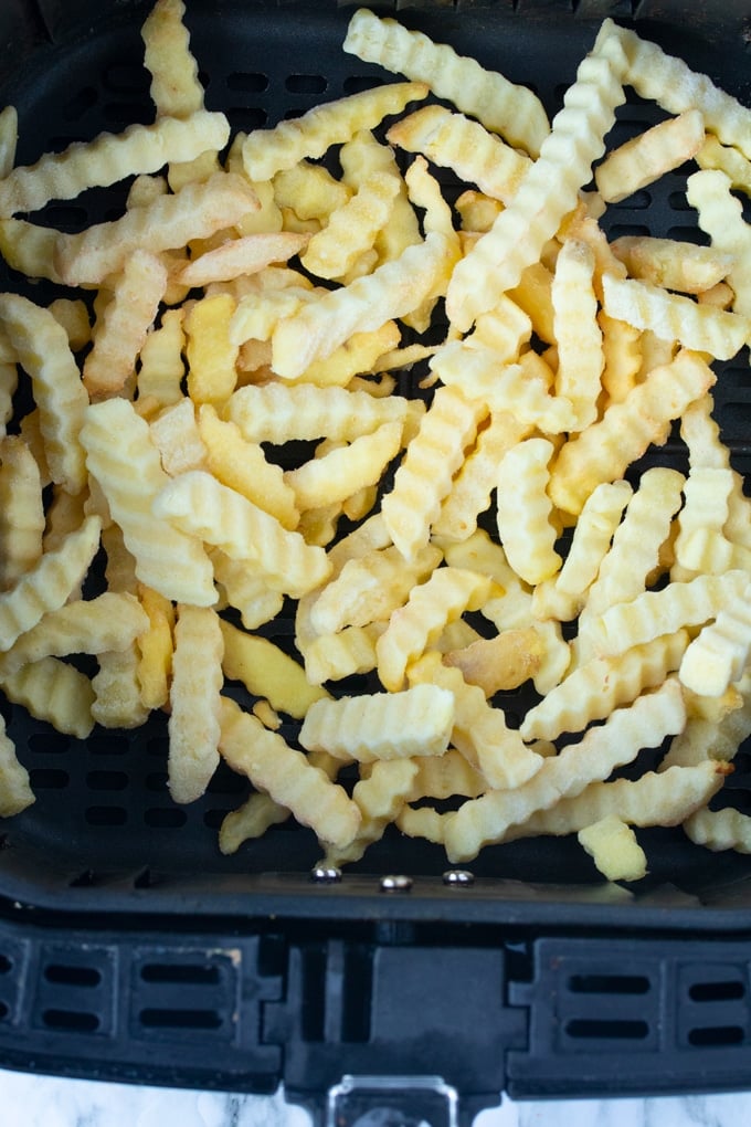 air fryer frozen french fries in air fryer basket