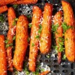 carrots in air fryer basket