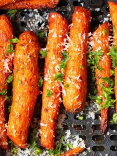 carrots in air fryer basket