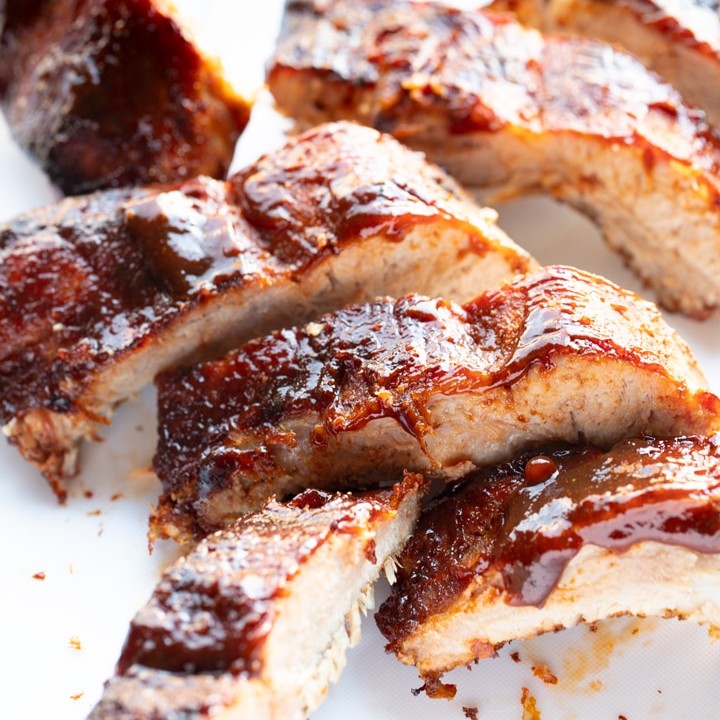 BBQ Air Fryer Ribs - My Forking Life