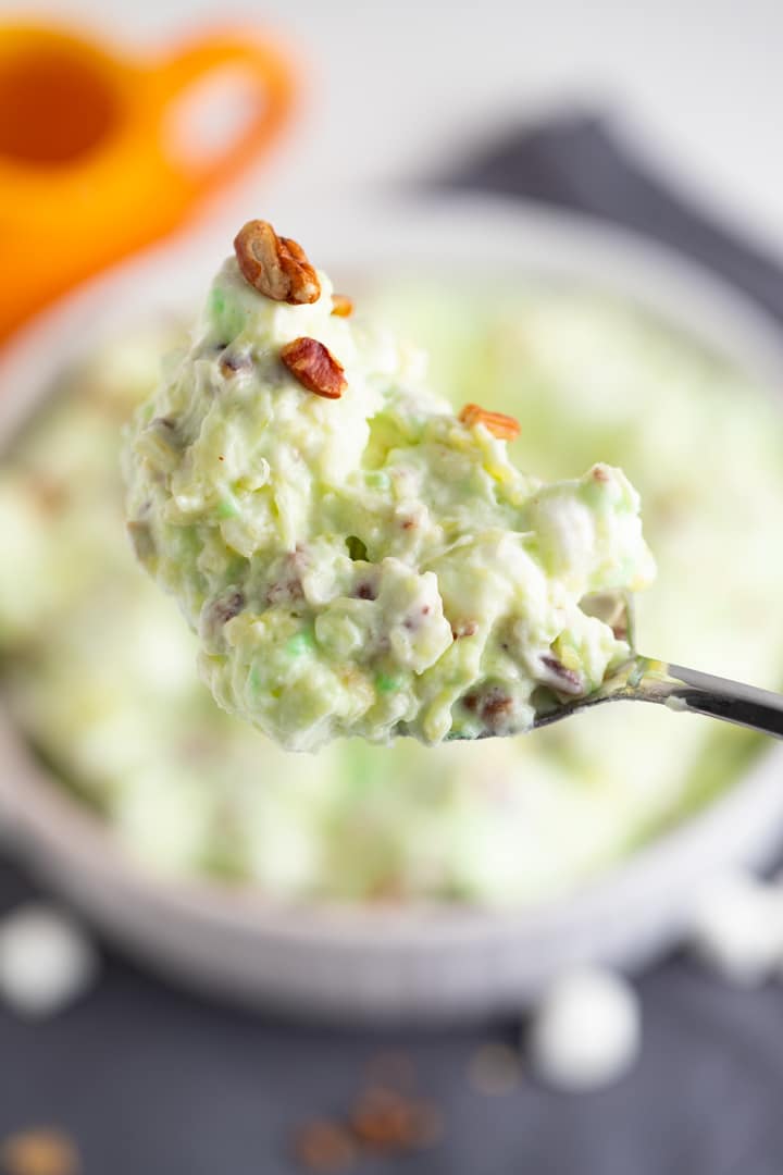 watergate salad on spoon