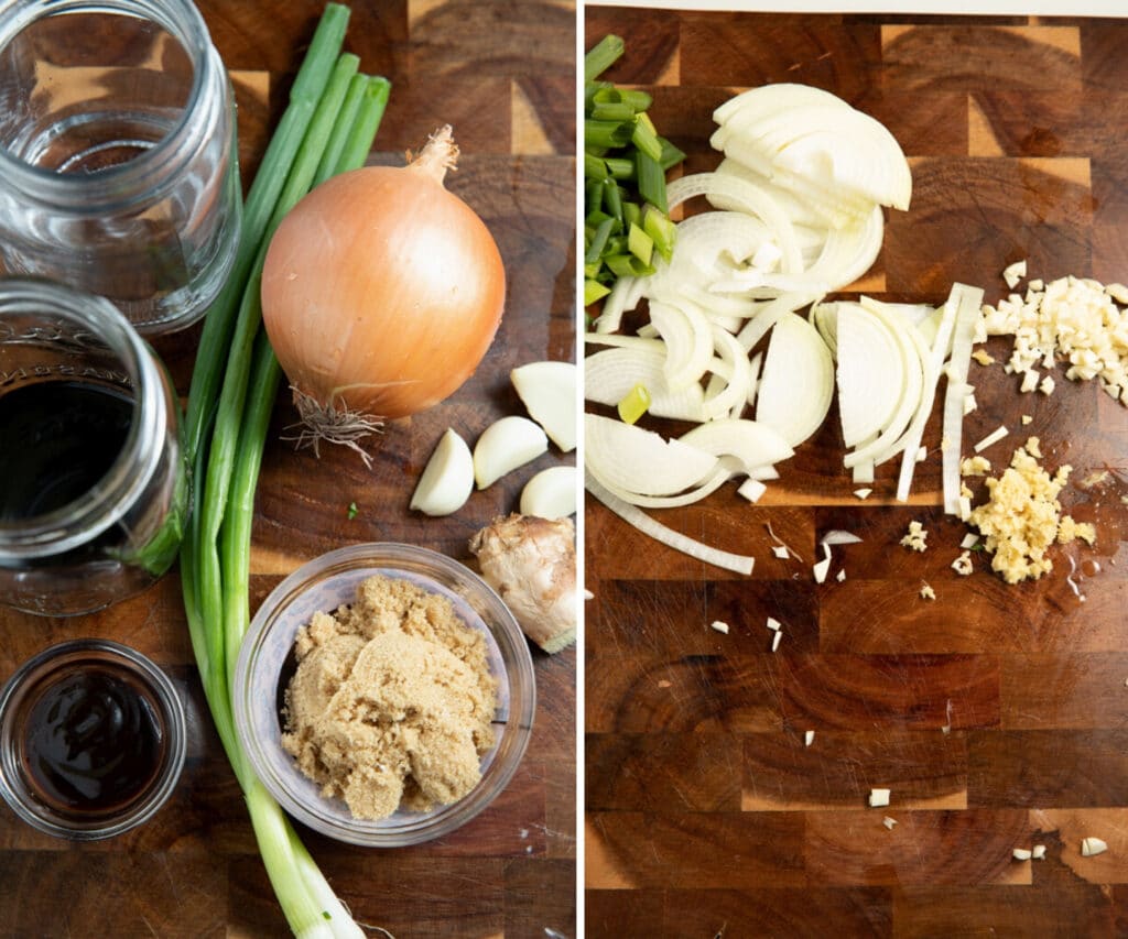 Ingredients prepped to make the dish