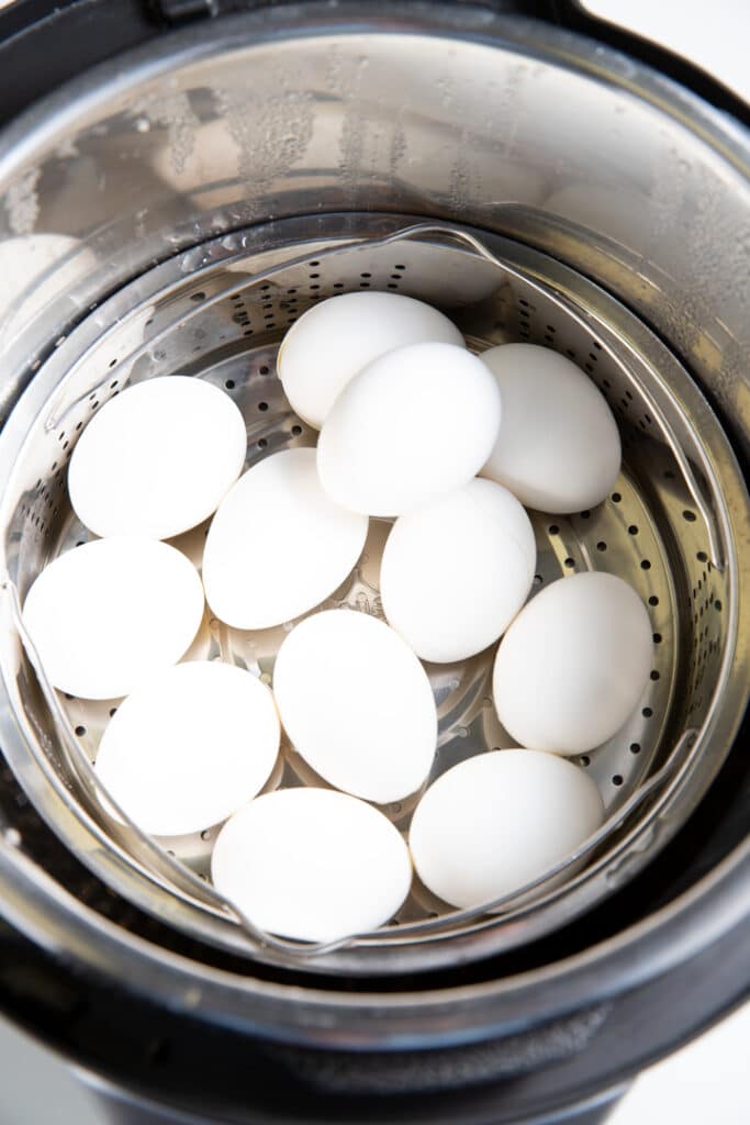 Eggs in a pressure cooker