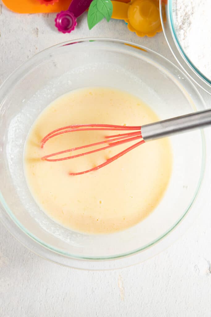 The wet ingerdeints mixed together in a bowl