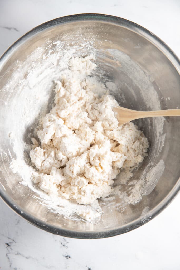 biscuit dough in bowl