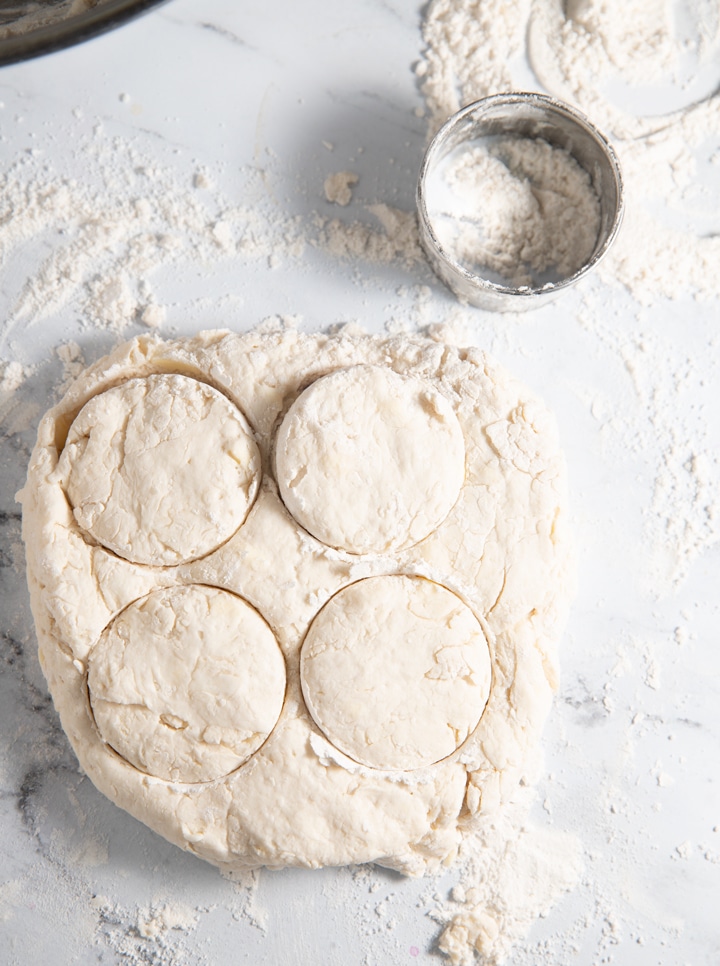 The dough on a floured work surface