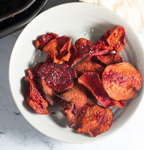Crispy Air Fryer Beet Chips My Forking Life