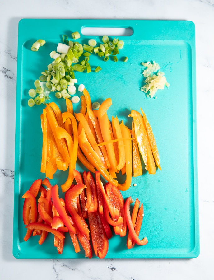 Chopped vegetables