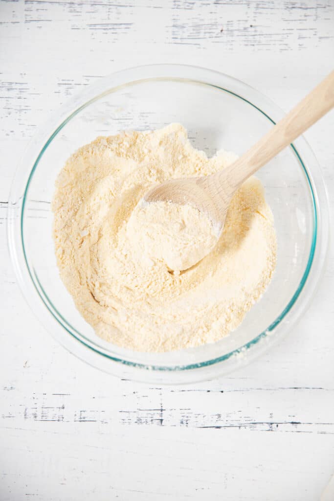 Dry ingredients mixed together in a large bowl