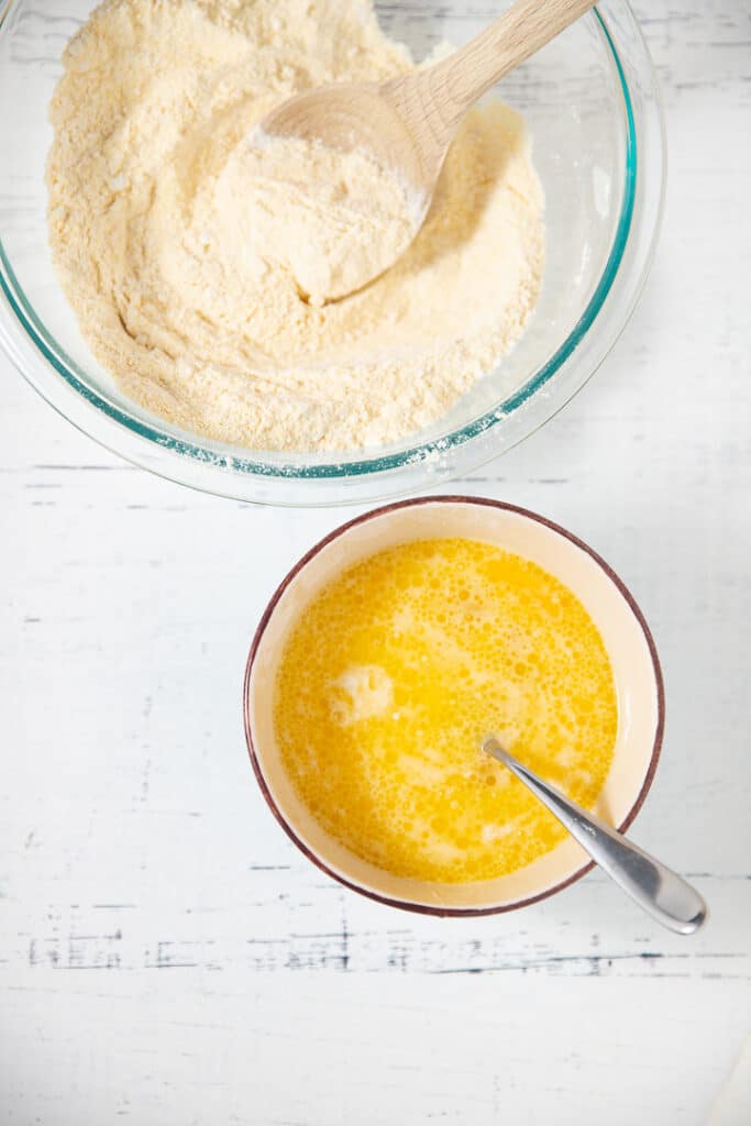 Wet ingredients mixed together in a bowl