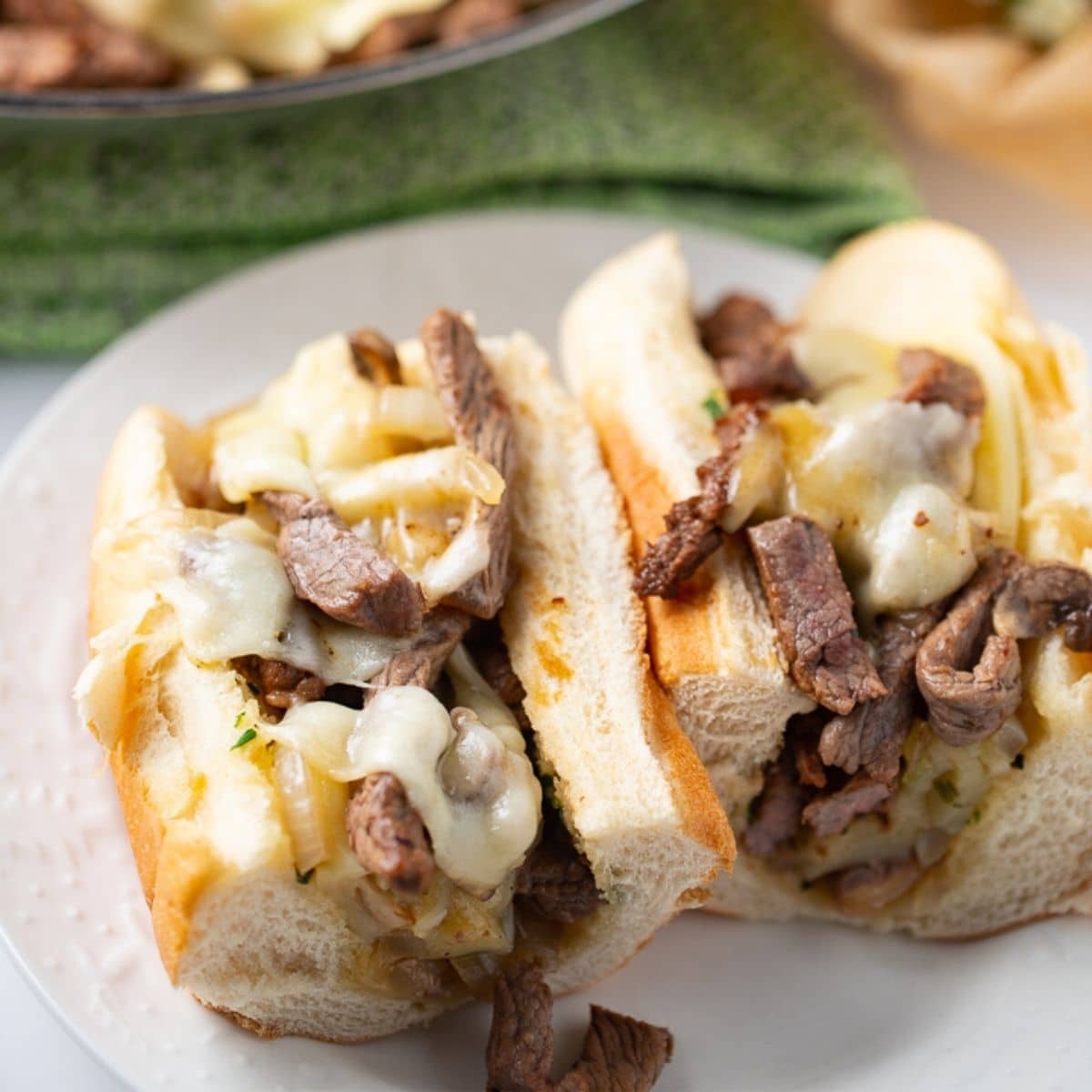 Garlic Butter Cheese Steak Sandwiches - My Forking Life