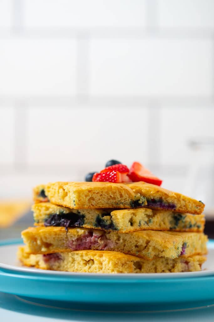 Pancakes stacked on top of each other