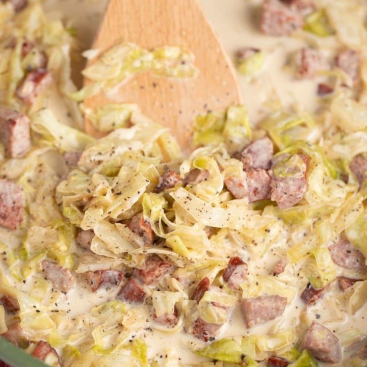 Creamed Cabbage and Sausage Recipe My Forking Life