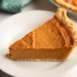 sweet potato pie on a plate