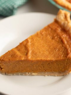 sweet potato pie on a plate