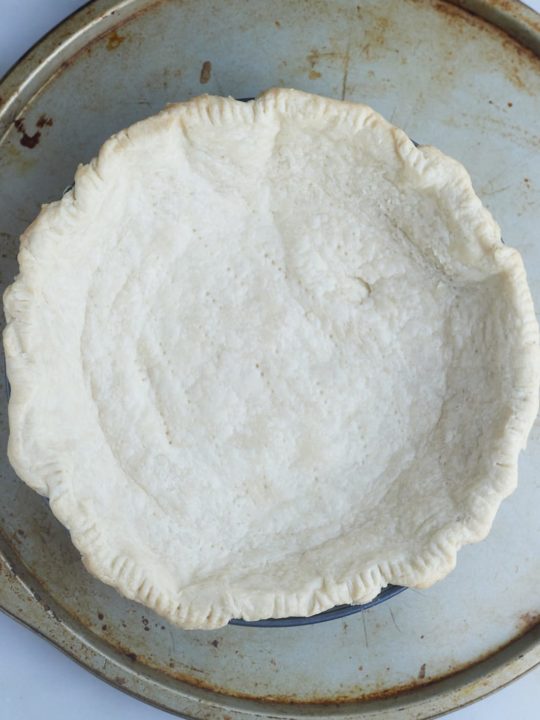 The pie crust part baked and ready to use.