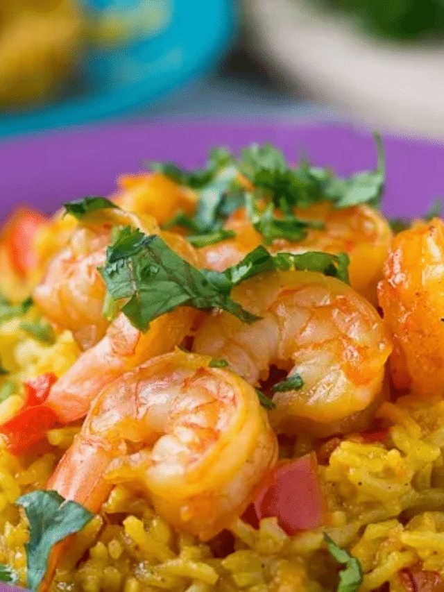Pressure Cooker Shrimp Paella