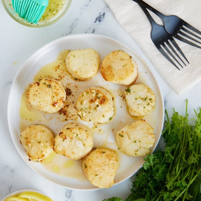 Air Fryer Scallops with Garlic Herb Butter My Forking Life