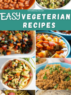 photo that says easy vegetarian recipes with photos of recipes