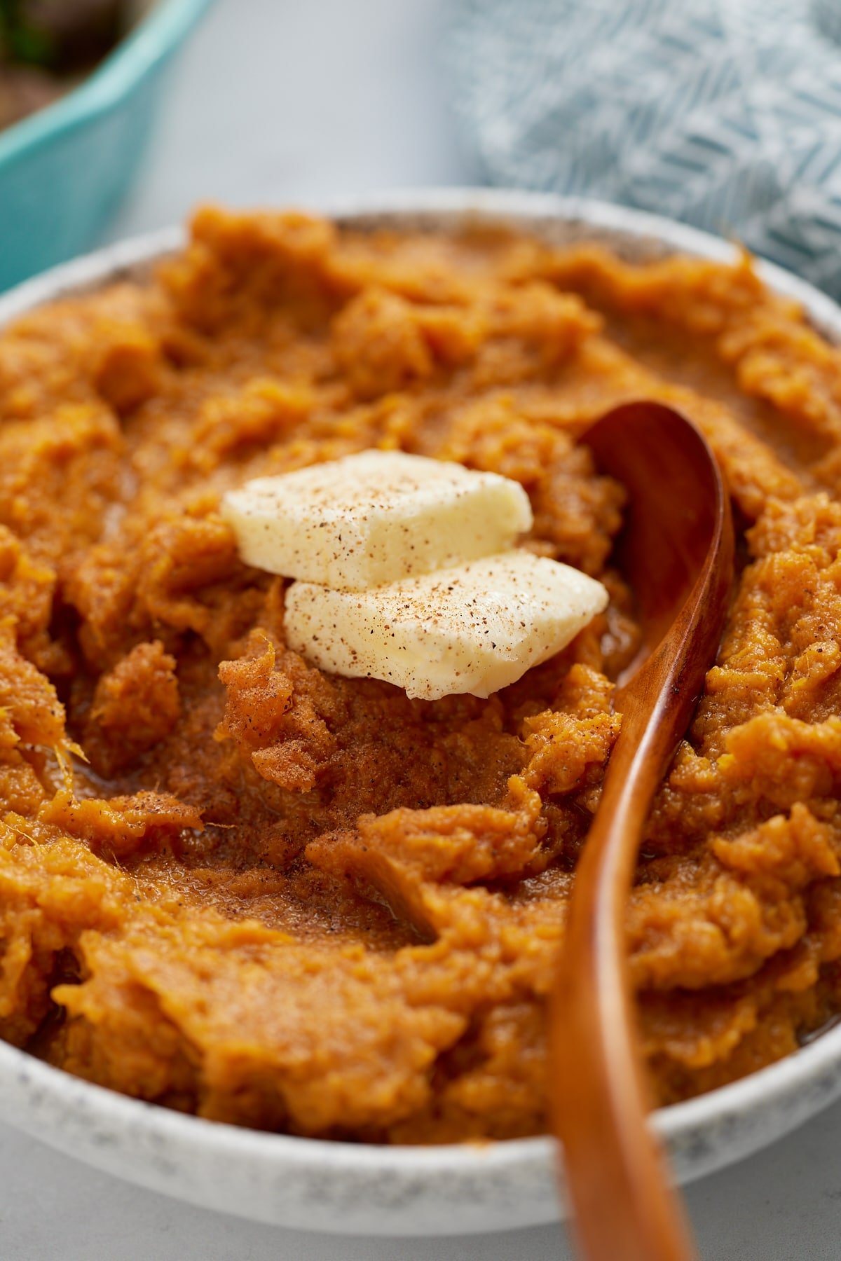 sweet potatoes with butter on top