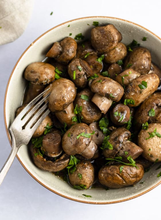 Slow Cooker Garlic Herb Mushrooms My Forking Life