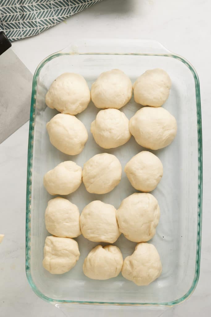 dough formed into rolls