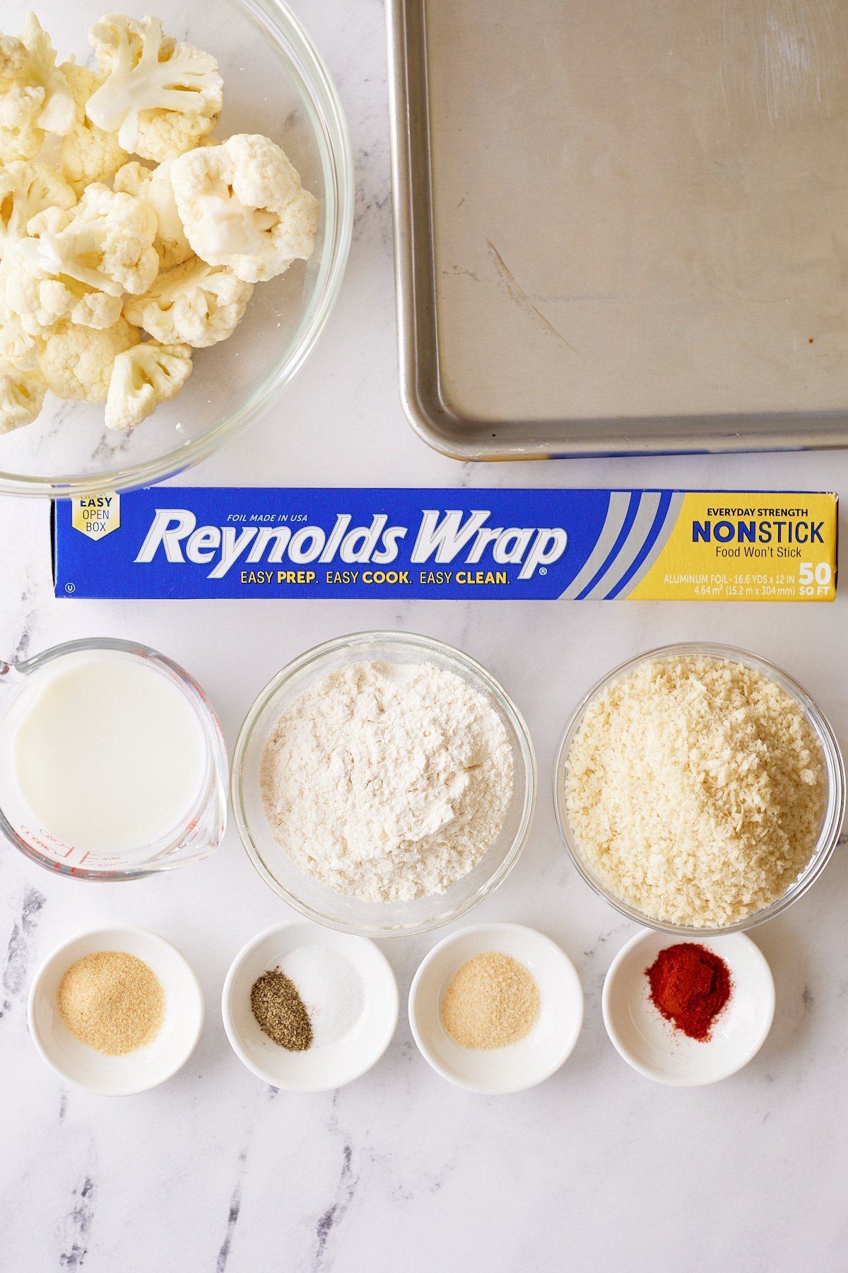 ingredients for cauliflower wings