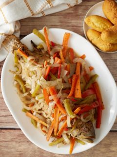 jamaican escovitch fish on a plate