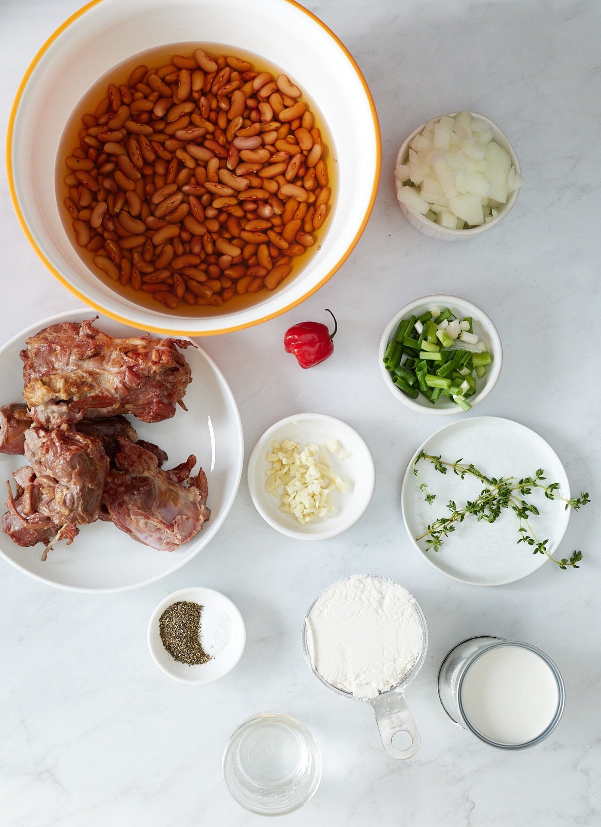 ingredients for stew peas