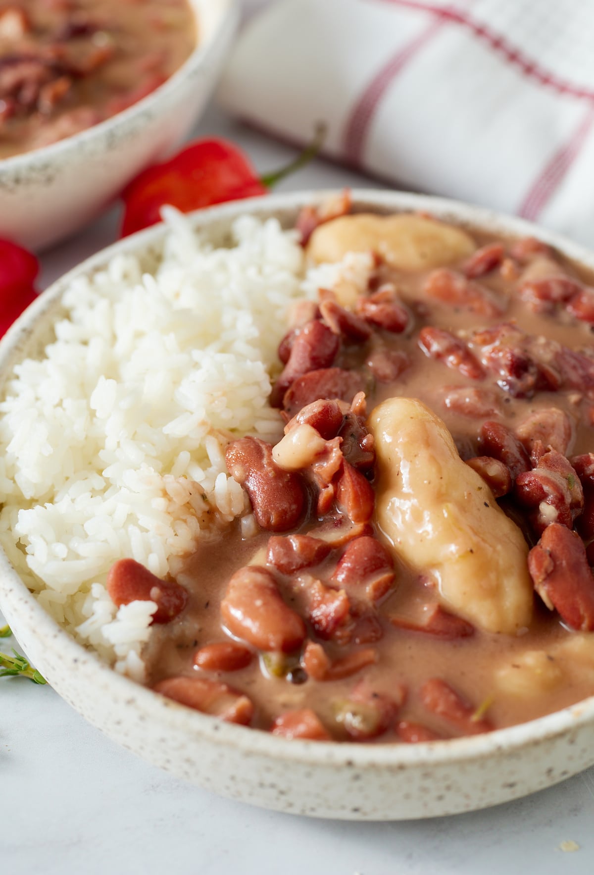 jamaican stew peas in bowl