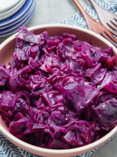 sweet and sour cabbage on plate