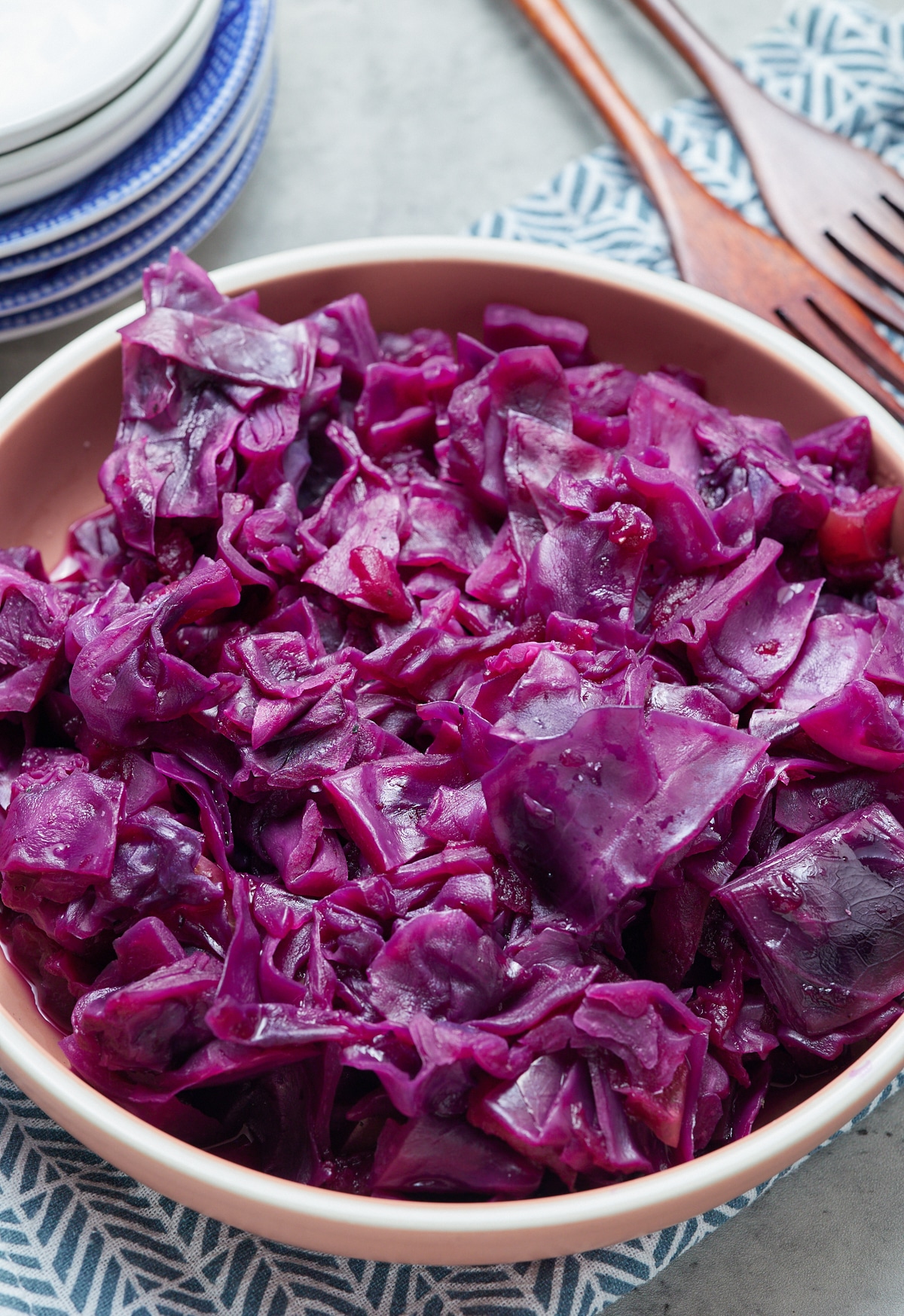 sweet and sour cabbage on plate