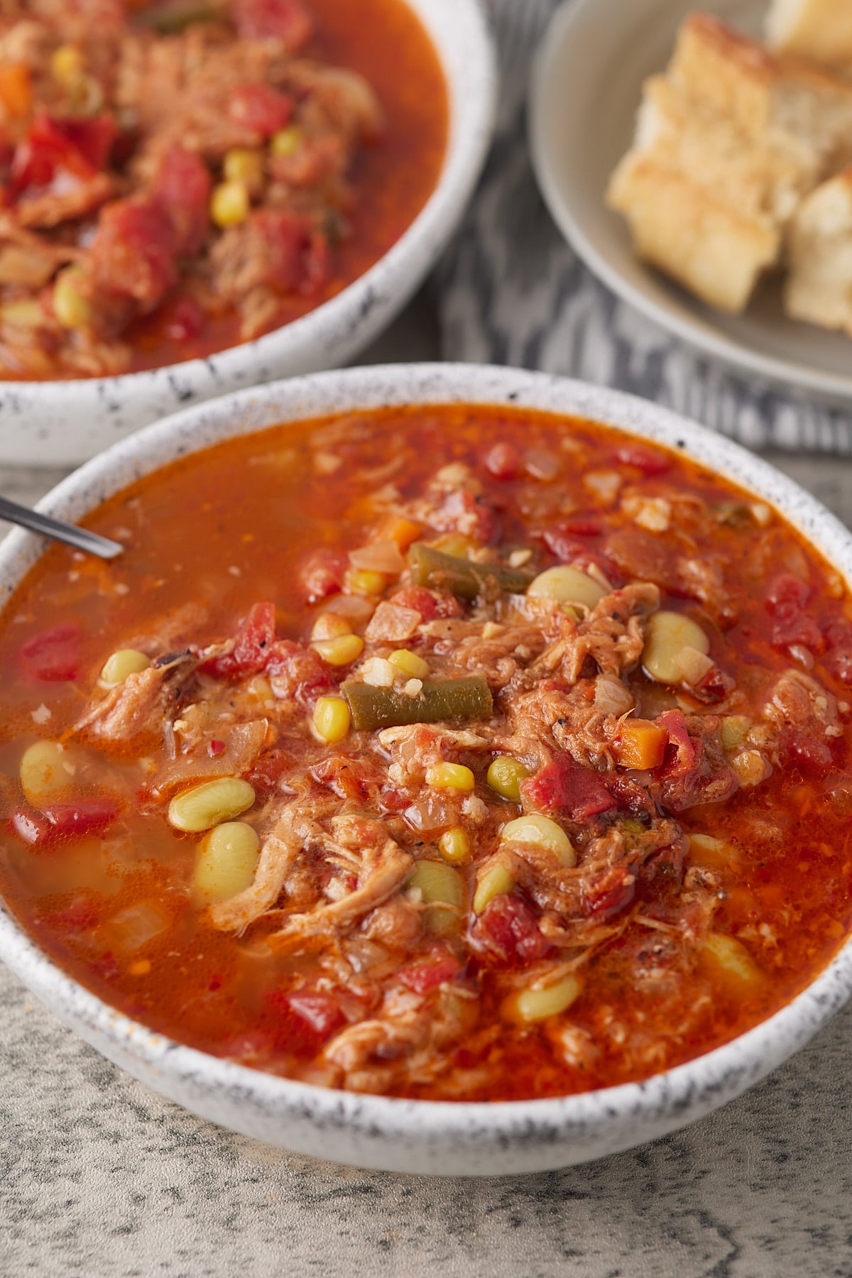 Two bowls of Brunswick stew.