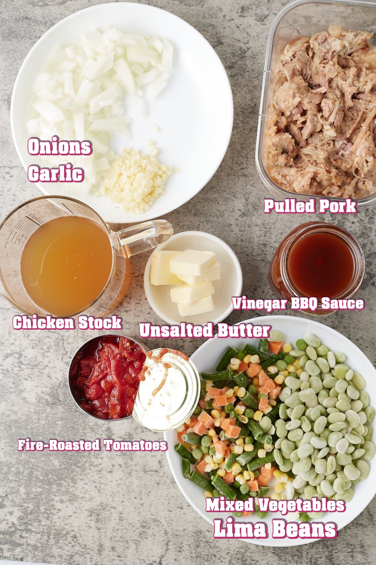 ingredients for the brunswick stew recipe