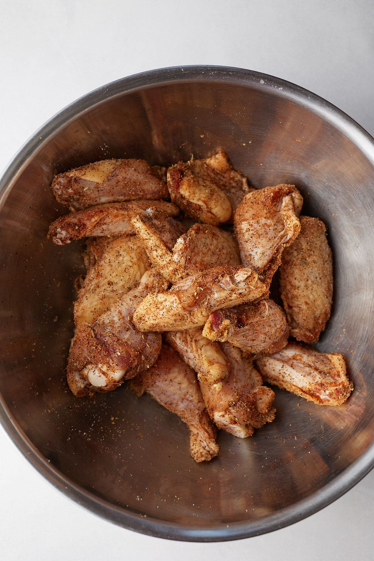 Chicken wings tossed in seasonings.