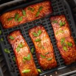salmon in air fryer basket