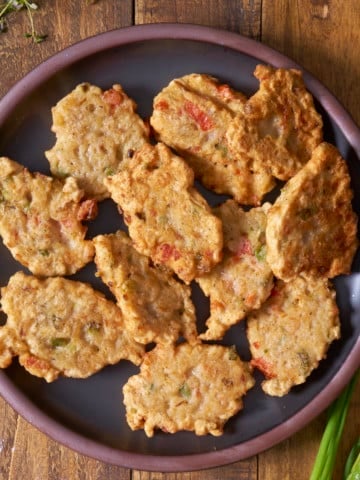 saltfish fritters on plate