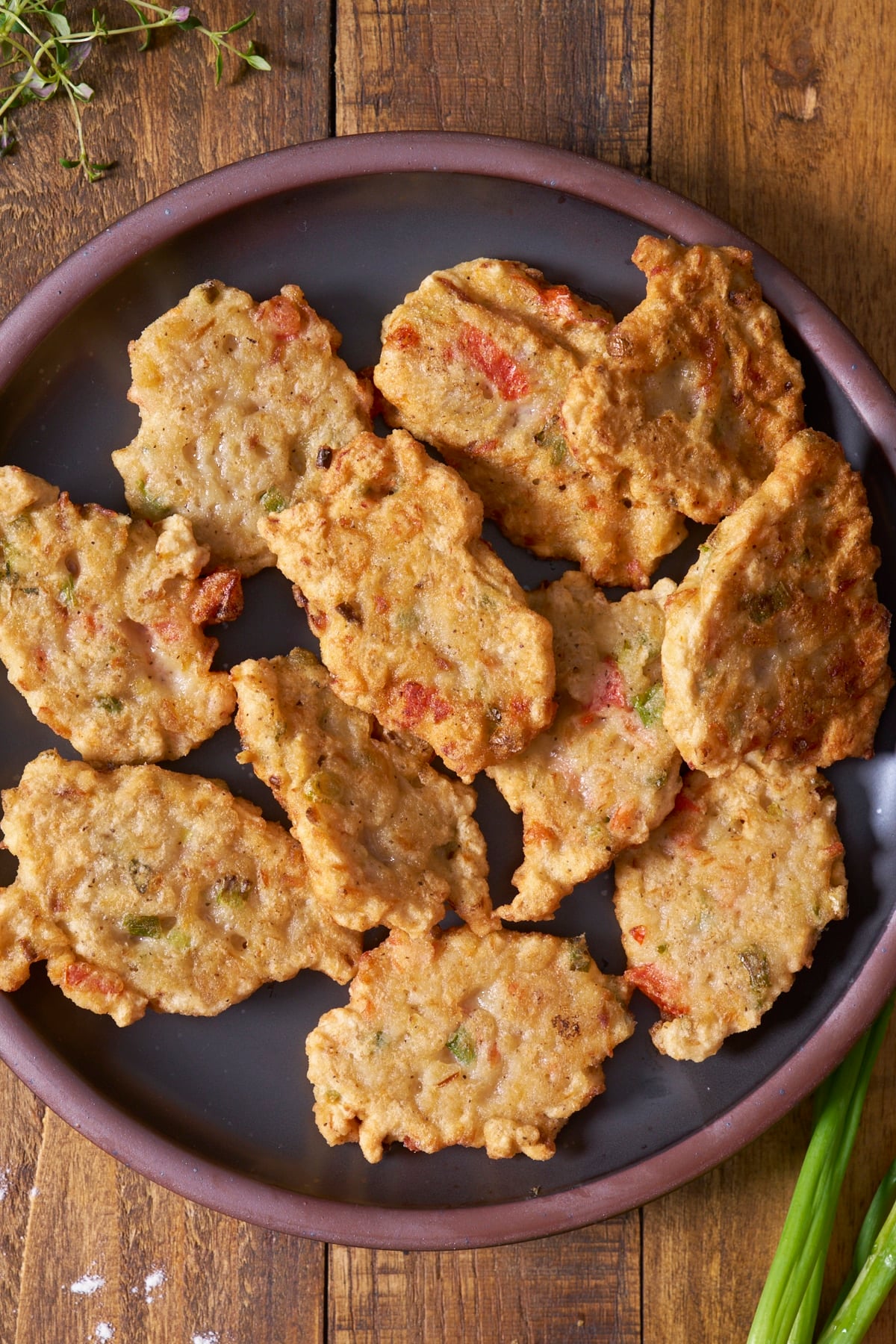 saltfish fritters on plate