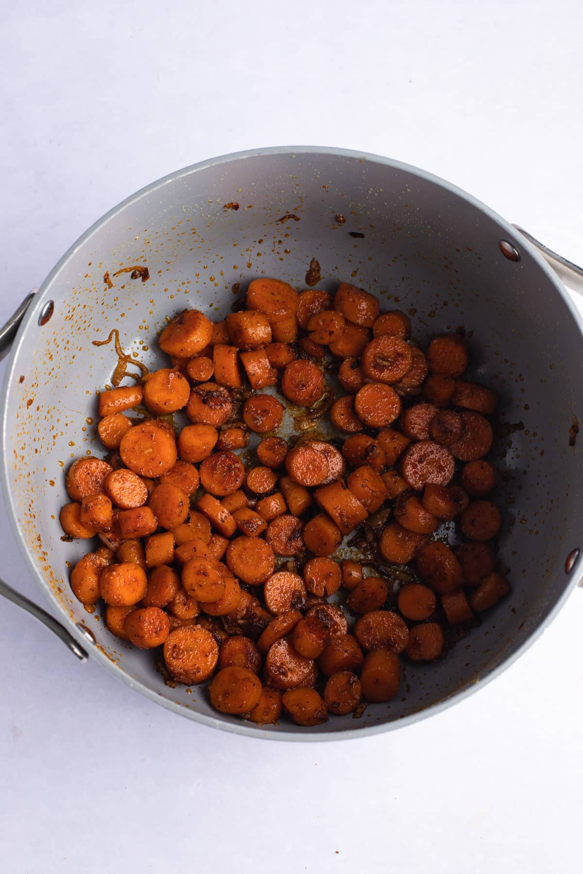 carrot, shallots, ginger and spices in a large pot