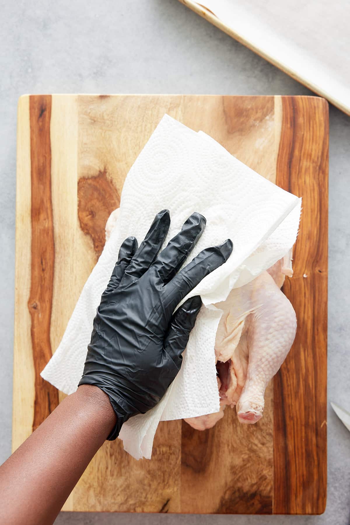 hand drying chicken