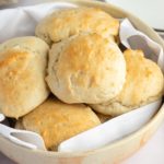 a basket of artfully arranged biscuits